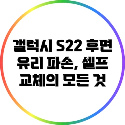 갤럭시 S22 후면 유리 파손, 셀프 교체의 모든 것