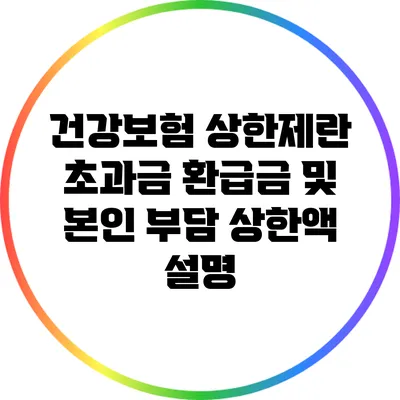건강보험 상한제란? 초과금 환급금 및 본인 부담 상한액 설명