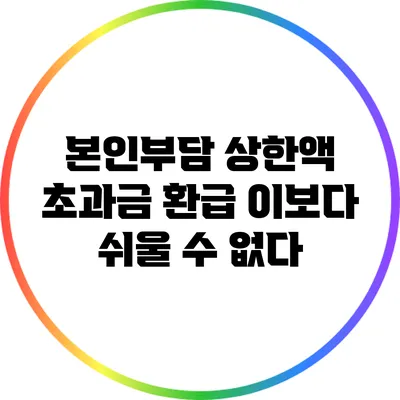 본인부담 상한액 초과금 환급 이보다 쉬울 수 없다