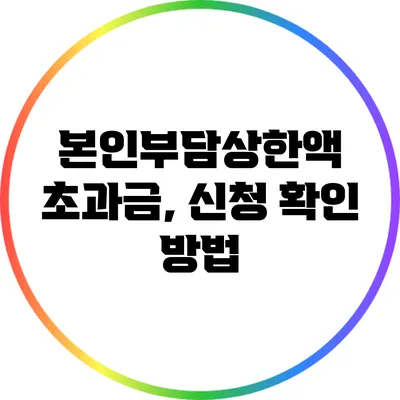본인부담상한액 초과금, 신청 확인 방법