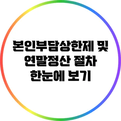 본인부담상한제 및 연말정산 절차: 한눈에 보기