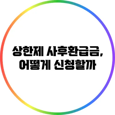 상한제 사후환급금, 어떻게 신청할까?