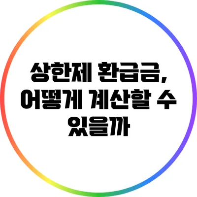 상한제 환급금, 어떻게 계산할 수 있을까?