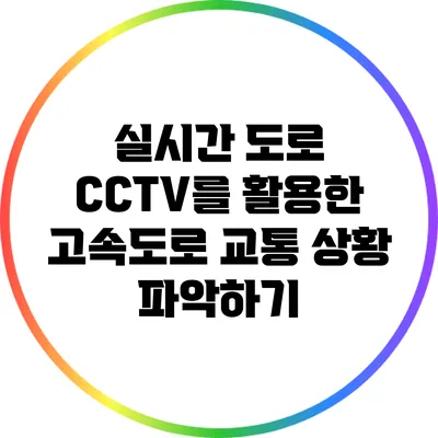 실시간 도로 CCTV를 활용한 고속도로 교통 상황 파악하기