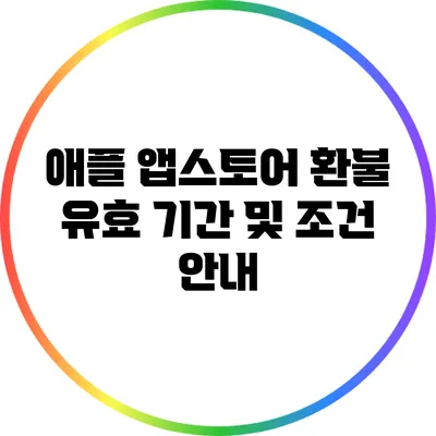 애플 앱스토어 환불 유효 기간 및 조건 안내