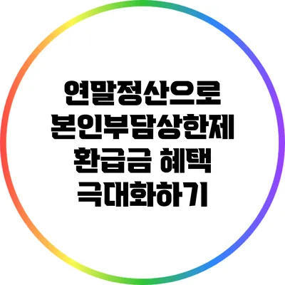 연말정산으로 본인부담상한제 환급금 혜택 극대화하기