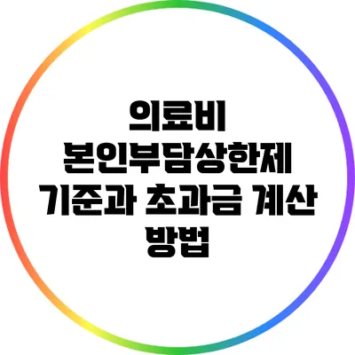 의료비 본인부담상한제 기준과 초과금 계산 방법