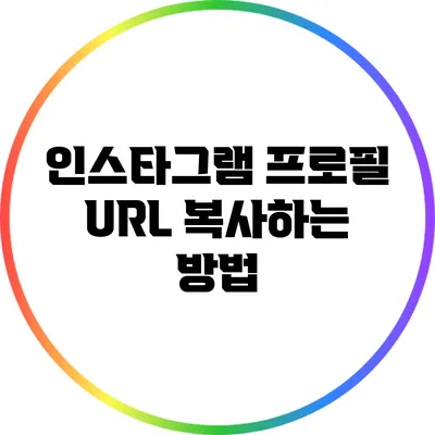 인스타그램 프로필 URL 복사하는 방법