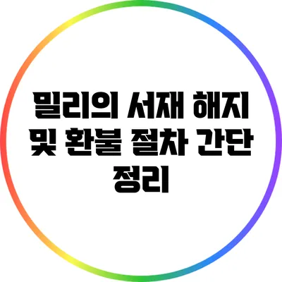 밀리의 서재 해지 및 환불 절차 간단 정리