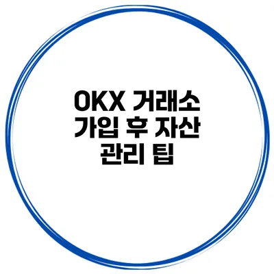 OKX 거래소 가입 후 자산 관리 팁
