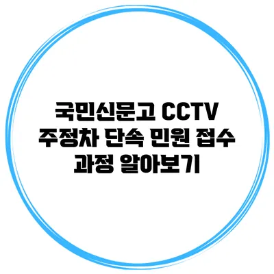 국민신문고 CCTV 주정차 단속 민원 접수 과정 알아보기