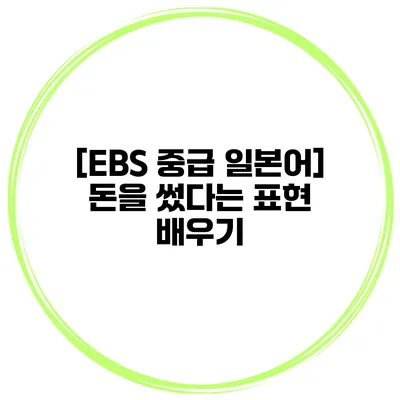[EBS 중급 일본어] 돈을 썼다는 표현 배우기