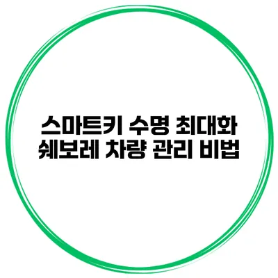 스마트키 수명 최대화 쉐보레 차량 관리 비법